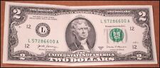 2017 Two Dollar Bill Series A US Currency 2017A Thomas Jefferson 2 L $2 picture