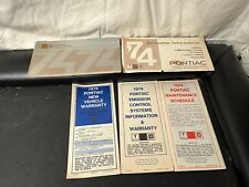 1974 GM PONTIAC Owner's Manual General Information Booklet guidebook handbook picture