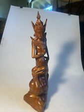 Balinese Folklore Carved Wood Statuette from Indonesia, 