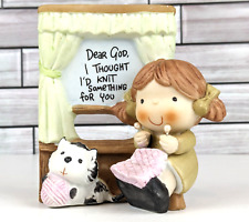 Dear God Kids 1982 Collectible Figurine I Thought I'd Knit Something For You picture