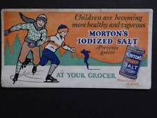 Morton Iodized Salt 1930s Ink Blotter Prevents Goiter 6.25 Inches Long picture