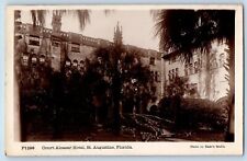 St. Augustine Florida FL Postcard RPPC Photo Court Aloazar Hotel Building 1911 picture
