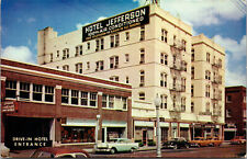 Vtg 1950s Hotel Jefferson Old Cars Jacksonville Florida FL Postcard picture