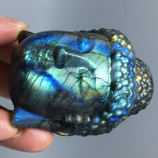 299g Natural Crystal.labradorite.Hand-carved.Exquisite Buddha's head.healing 41 picture