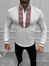 Men's classic embroidered shirt, Ukrainian embroidered shirts for men linen picture