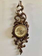 Syroco Baroque Wall Clock Hollywood Regency 8 Day Jeweled Wall MCM 26” Untested picture
