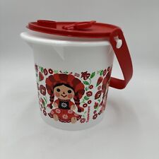 Tupperware Round Bucket Jug Container 5L / 5.2qt / 1.3gal Red Maria Doll New picture