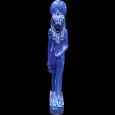 RARE ANCIENT EGYPTIAN ANTIQUES Statue Large Of Sekhmet Made Malachite Stone BC picture