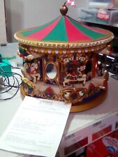 Vintage Mr Christmas Holiday Merry Go Round Christmas Carousel Plays Music Turns picture