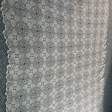Vintage Hand Crocheted Bedspread 110” X 77” From 1920’s / 1930’s picture