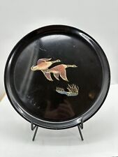 Vintage Couroc of Monterey Inlaid Flying Geese Serving Tray California SCRATCHED picture