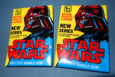 2x Vintage Star Wars 1977 Topps Cards Series 2~ Wax Pack FACTORY SEALED picture