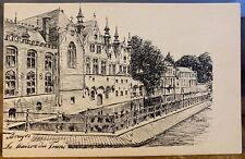 BELGIUM Postcard BRUGES La Mansion du France Line Art Rubeck Ruboch Matte Udb picture