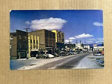 Postcard Truckee CA California Donner Theatre Downtown Street Scene Old Cars picture