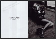 Saint Laurent Clothing 2000s Print Advertisement Ad (2 pages) 2013 Fishnet Legs picture