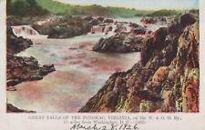 Great Falls Of The Potomac Virginia Washington DC Vintage White Border Post Card picture