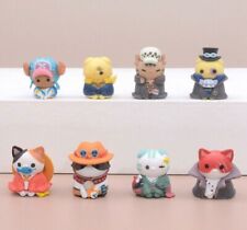 8Pcs/Set One Piece Cat Luffy Roronoa Zoro Sabo Usopp Cute Mini Figure NEW NO BOX picture