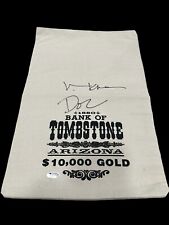 Val Kilmer Doc Inscription Tombstone Signed Autograph Money Bank Bag Beckett BAS picture