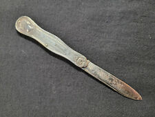 Antique Victorian Era Sterling Silver Folding Pocket Knife Engraved 1 Blade picture
