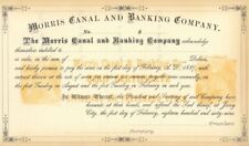 Morris Canal and Banking Co. - 1869 dated Unissued New Jersey Banking and Canal  picture