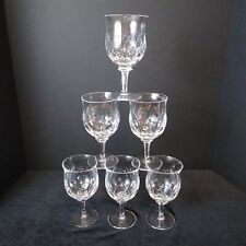 Set of 6 Vintage Mid-Century Josair Colette Clear Crystal  6 1/8* Water Goblets picture