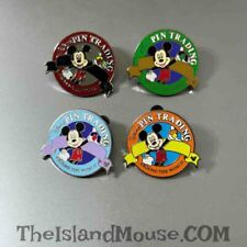 OG Disney WDW Mickey HM Blue Orange Red Green Trading Logo 4 Pin Set (U3:56887) picture