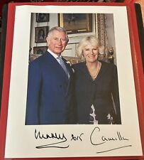 King Charles III & Queen Camilla Signed Presentation Photo picture