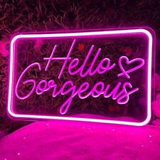 Hello Gorgeous Neon Sign for Wall Decor, Hello Beautiful LED Neon Lights Party  picture
