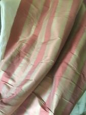 Gorgeous Vintage Hand Woven Ikat Stripe Thai Silk Fabric ~ Coral Apricot picture