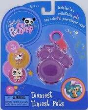 LPS Littlest Pet Shop Teeniest Tiniest SET Sheep Dog & Cat Paw Clip-On Case NEW picture
