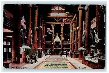 1938 Forest Lobby Glacier Park Hotel Eastern Gateway Montana MT Vintage Postcard picture