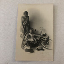 Circus Real Photo Postcard RPPC Clown Bicycle Crash Performer Act picture