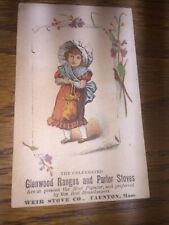 Vintage 1880's Glenwood Stove Ranges & Parlor Stoves Trade Card Plymouth N H picture