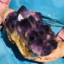 13.7LB Natural Amethyst Cluster Purple Quartz Crystal Rare Mineral Specimen 645 picture