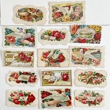 Beautiful Victorian Calling Cards (14): Hands, Roses, Dove, Cats, Flowers picture