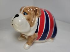 Union Jack English Bulldog Handpainted Porcelain 3