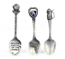 Pewter Lot of 3 Collectible Antique Spoons from Florida - SP14A picture