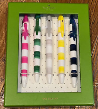 New Kate Spade New York Ink Pen Set Rugby Stripe Pattern picture