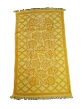 Vintage St. Mary's Yellow Gold Bath Towel Sculpted Fringe MCM picture