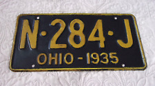 Vintage ANTIQUE EXTRA FINE 1935 OHIO License Plate picture