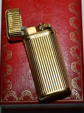 CARTIER LIGHTER GOLD PLATED SMALL OVAL LE MUST DE CARTIER FULLY WORKING VINTAGE picture
