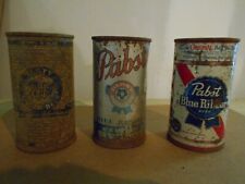Three  Different Pabst Flat Top Beer Cans OFF Grade picture