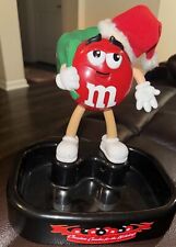 M&M Red Santa Christmas Animated Talking Candy Dish 1999 Tested and Works picture