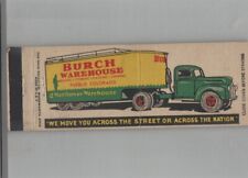 Matchbook Cover Full Length Burch Warehouse Mayflower Van Lines Pueblo, CO picture
