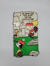 Snoopy Peanut Woodstock CHARLIE BROWN Pitching baseball LIGHT SWITCH COVER PLATE picture