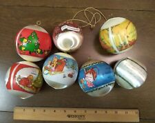 Lot 70s 80s string balls baubles christmas ornaments Peanuts, etc picture