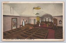 Postcard Old St. John's Church Interior Richmond Virginia 1922 picture