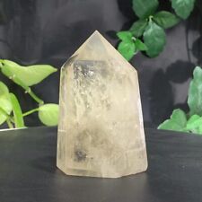 299g Natural Smoky Citrine Quartz Obelisk Crystal Wand Point Healing Reiki Gift picture