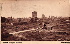 Antique Postcard Ypers Flanders Belgium WW1 Battlefield Ruins Posted 1921 picture