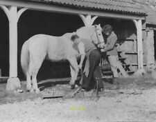 Photo 12x8 Travelling farrier shoeing pony Marston Oxford 1957 When this p c1957 picture